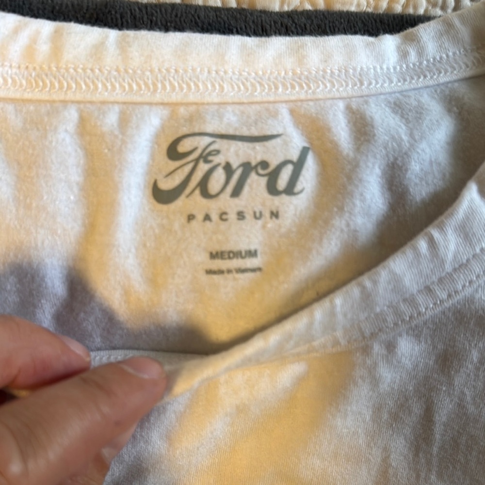Ford White Baby Tee with Green Logo - Picture 2 of 3
